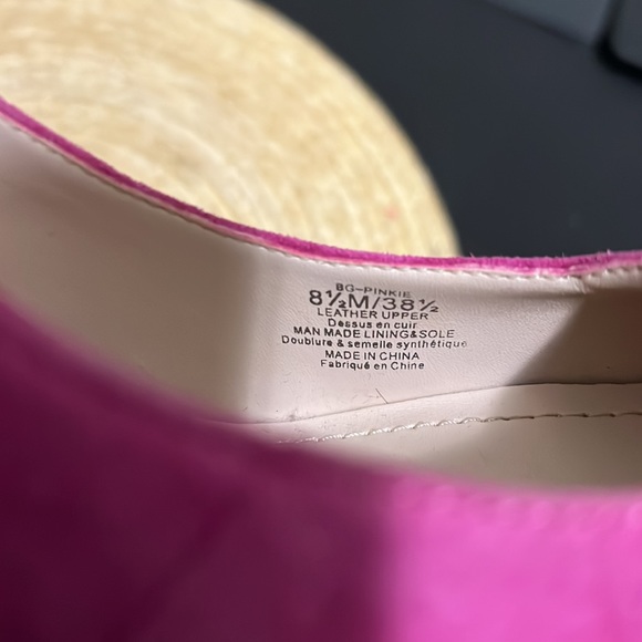 BCBGeneration Hi Barbie Pink Leather Suede Platform Pump Heel Size 8.5 - Picture 14 of 15